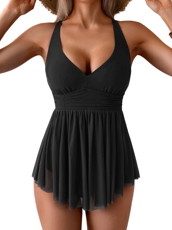 Tummy Control One Piece Swimdress